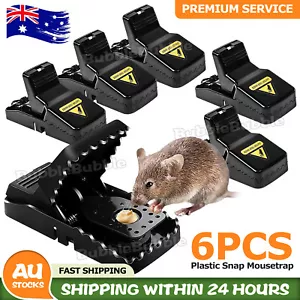 6X Plastic Mouse Traps Reusable Mice Rat Snare Catcher Rodent Indoor Catch - Picture 1 of 9