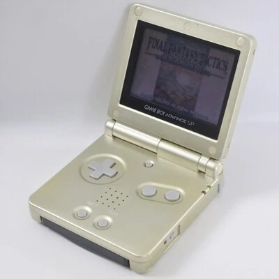 Gameboy Advance SP Console Starlight Gold AGS-001 Nintendo XJH13011796 gba - Image 1 of 4