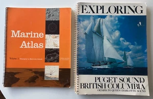 1975 Spiral MARINE ATLAS Olympia to Malcolm Island + EXPLORING PUGET SOUND & BC - Picture 1 of 6