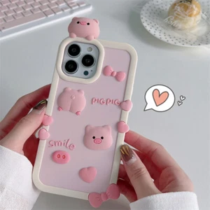 Cober Funda For iphone 15 14 13 12 Pro Max XS Cover Piglet Telefono Protección - Picture 1 of 9
