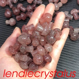 100pcs Wholesale Natural Strawberry crystal Mushroom Quartz Crystal 1" Gem Reiki - Picture 1 of 12