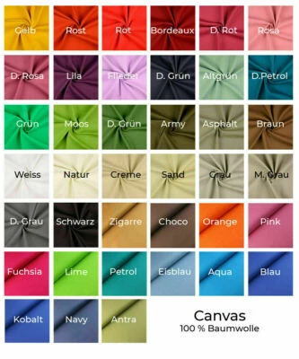 Canvas-SUSI-Uni- Meterware- Öko-Tex- 0,25 m- 360g/m Webware- Baumwollstoff - Bild 1 von 4