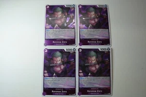 One Piece Card Game Roronoa Zoro OP09-076 R Playset X4! - Picture 1 of 2