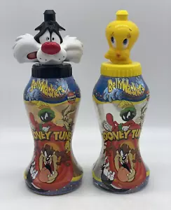 Bauchscheiben 2 Looney Tunes Tweety Sylvester Sammlerstück Trinkflaschen LEER - Bild 1 von 8
