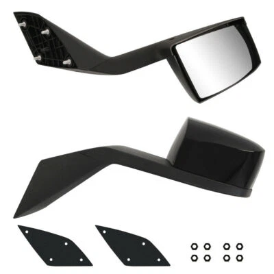 For Volvo Vnl 2004-2017 Pair Black Hood Mirrors Mounting Kit Plate Set - Изображение 1 из 4