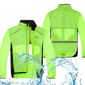 Men's Cycling Windbreaker Bicycle MTB Raincoat Windproof Thin Long Sleeve Jacket - Picture 1 of 16