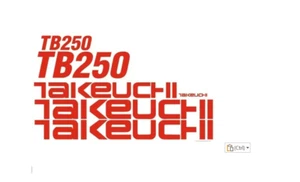 TAKEUCHI TB250 STICKER DECAL SET - Picture 1 of 1