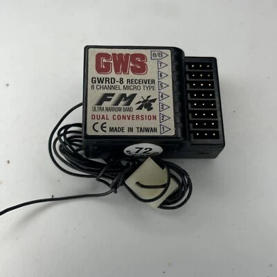 GWS GWRD-8 Receiver 8 Channel Micro Type GW/RD8/72/SS - Image 1 of 3