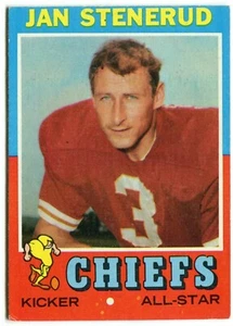 1971 Topps #61 Jan Stenerud Kansas City Chiefs - Foto 1 di 2