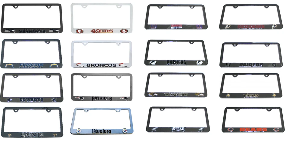 NFL Heavy Duty Metal Embossed License Plate Frame  - Image 1 of 1