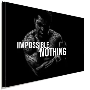 Muhammad Ali Schwarz Weiss Leinwandbild AK ART Kunstdruck Wandbild Wanddeko XXL - Bild 1 von 5