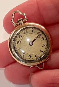 Early A. LeCoultre 14K Gold 15 Jewel Ladies Pendant Pocket Watch ~ Working 10.2g - Picture 1 of 14