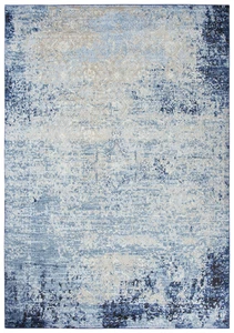 8x10 Rizzy Rugs Blue Solid Worn Vintage Faded Area Rug EN7271 - Aprx 8' x 10' - Picture 1 of 2