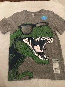 NWT carters dinosaur shirt top 4 boys action changing graphic sunglasses birthda - Picture 1 of 4
