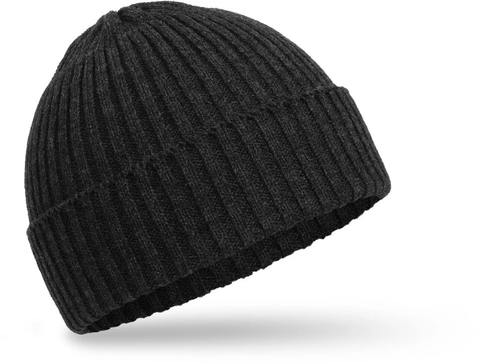 Gorro de punto para hombre gorro de invierno acanalado fino tejido con sobre - Imagen 1 de 1