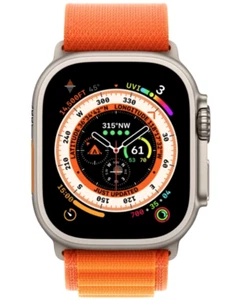 Apple Watch Ultra 49mm GPS + CEL Titanium Case with Orange Alpine Loop In-Box - Picture 1 of 4