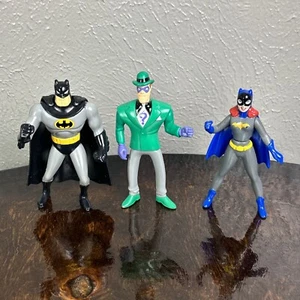 1993 McDonald’s Batman The Animated Series Lot Of 3 Batman Batgirl Riddler - Picture 1 of 8