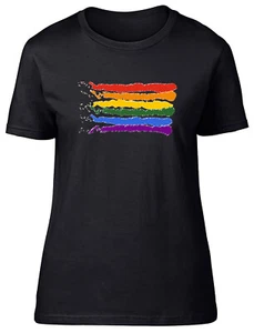 T-shirt donna aderente bandiera dell'orgoglio - Foto 1 di 6
