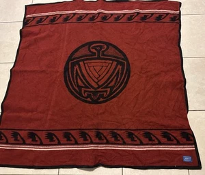 Vintage Pendleton Southwestern Native Aztec Bird Wool Blanket 56x50 - Picture 1 of 7