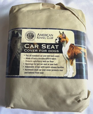 Dog Seat Cover by Amer. Kennel Club, fits all standard car & SUV back seats. New - Image 1 of 3