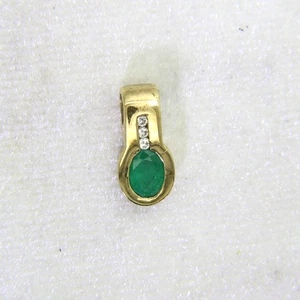 Anhänger 9 kt Gold orange Turmalin Zirkon - Bild 1 von 5