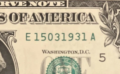 3/15/1931 Birthday / Anniversary Date Note March 15th 1931 $1 One Dollar Bill - Image 1 of 4