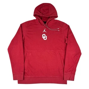 Jordan Oklahoma Sooners Hoodie Sweatshirt Herren Small Dri Fit OU Jumpman Logo rot - Bild 1 von 9
