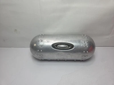 Rare Vintage Oakley Large Metal Vault Torpedo Sunglasses Case Silver 07-255 See  - Image 1 of 4