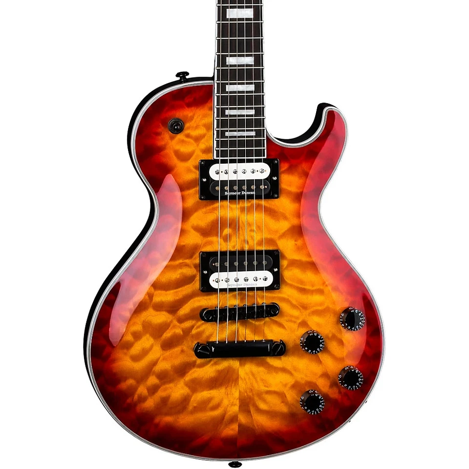 Guitarra Eléctrica Dean Thoroughbred Select Quilt Top Transparente Cherry Burst Foto 1 de 4