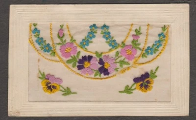 U.S. -UNIQUE MINT EMBROIDERED POST CARD - - Image 1 of 2