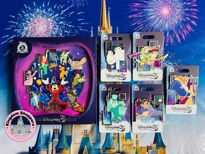 Juego de 6 prendedores jumbo 2025 de los parques de Disney El lugar más mágico de la tierra LE 2200 - Imagen 1 de 7