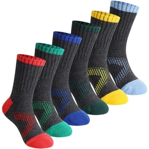 Kids Socks Boys Crew Athletic Half Cushioned Cotton Sport Running Arch Suppor... - Picture 1 of 6