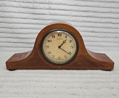 Antique 8 Day Mantle Clock Swiss Made Movement & Dial Working  Circa 1910  Rare - Image 1 of 4