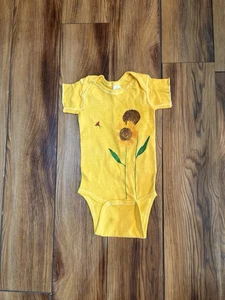 Vintage Toddletime Kleinkind Mädchen handbemalter Sonnenblumen Body L (26-32 Pfund) NEU - Bild 1 von 2