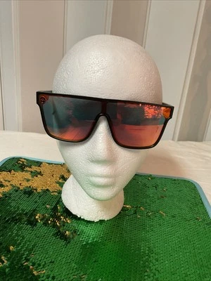 Gafas de sol para hombre Quicksilver SCIFI Shield espejo polarizado UV400 naranja rojo Foto 1 de 4