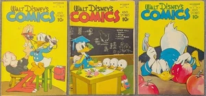 WALT DISNEY'S COMICS and Stories Lot Of 3 #60 61 62 KK Publications 1945 - Picture 1 of 15