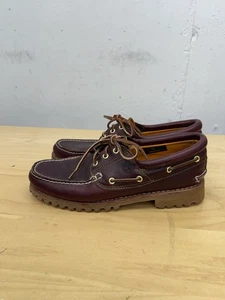 Timberland 3 Eye Classic Lug Oxblood Burgundy Boat Shoes 50009 Men's Size 9.5 M - Picture 1 of 8