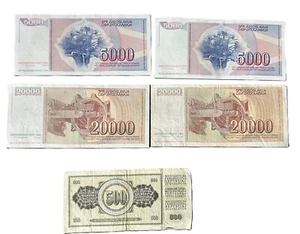 Vintage Yugoslav Banknote Set from the 1980s – High Inflation Era - Picture 1 of 2