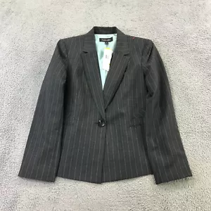 Black Label By Evan Picone Blazer Jacket Womens 14 Suit Sports Coat One Button - Picture 1 of 11