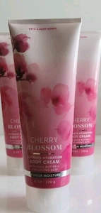 (3 pcs) CHERRY BLOSSOM Body Cream 8 Oz ๐ Bath & Body Works w/Shea Butter New - Picture 1 of 3