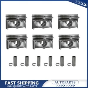 6x Pistons & Rings Set STD For Volvo S80 V70 XC60 XC70 XC90 3.2 L B6324S B6324S5 - Foto 1 di 3