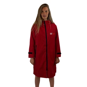 SRF DRY Long Sleeve Waterproof Changing Robe Unisex Red - Picture 1 of 11