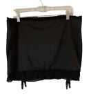 Hips & Curves Girdle Garter Belt Skirt Size 4X Black Lace Sexy Lingerie Nwot