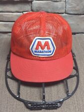 Super Vintage Marathon Snapback Hat All Mesh Big Patch Made In USA Louisville KY