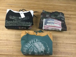 hooded sweatshirt with layered metallic logo