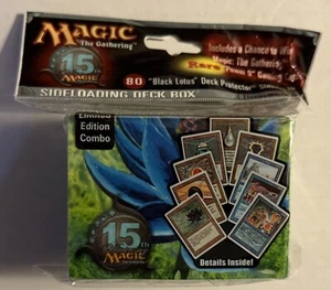 CAJA DE CUBIERTA DE LOTO NEGRA + 80 Funda Lotus Negra RARA FUERA DE USO 15 Aniversario ARRIBA. - Imagen 1 de 2