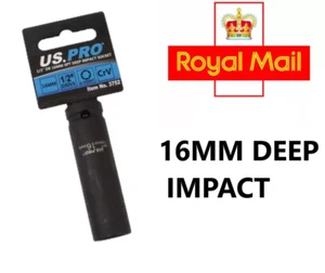 16mm Deep Impact Socket 1/2 Dr 6 Point US PRO ROYAL MAIL 48 DELIVERY 3752 - Bild 1 von 1