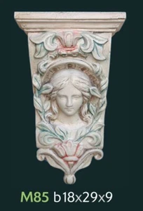 Capitello in gesso decorativo b18x29x9 - M85 Decorazione interni esterni - Foto 1 di 1