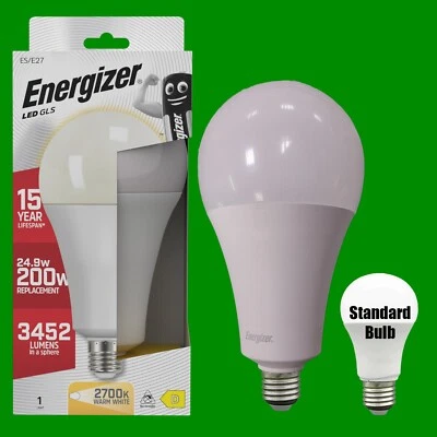 10x 24.9W (=200W) Energizer Large 110mm GLS ES E27 LED Light Bulb Lamp 2700K - Image 1 of 3