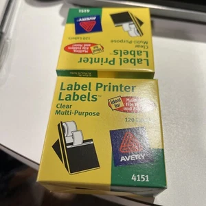 Lot Of 10 Avery AddLabels, 1-1/8 x 3-1/2, Clear, 120/Roll, 1 Roll/Box (AVE4151) - Picture 1 of 4